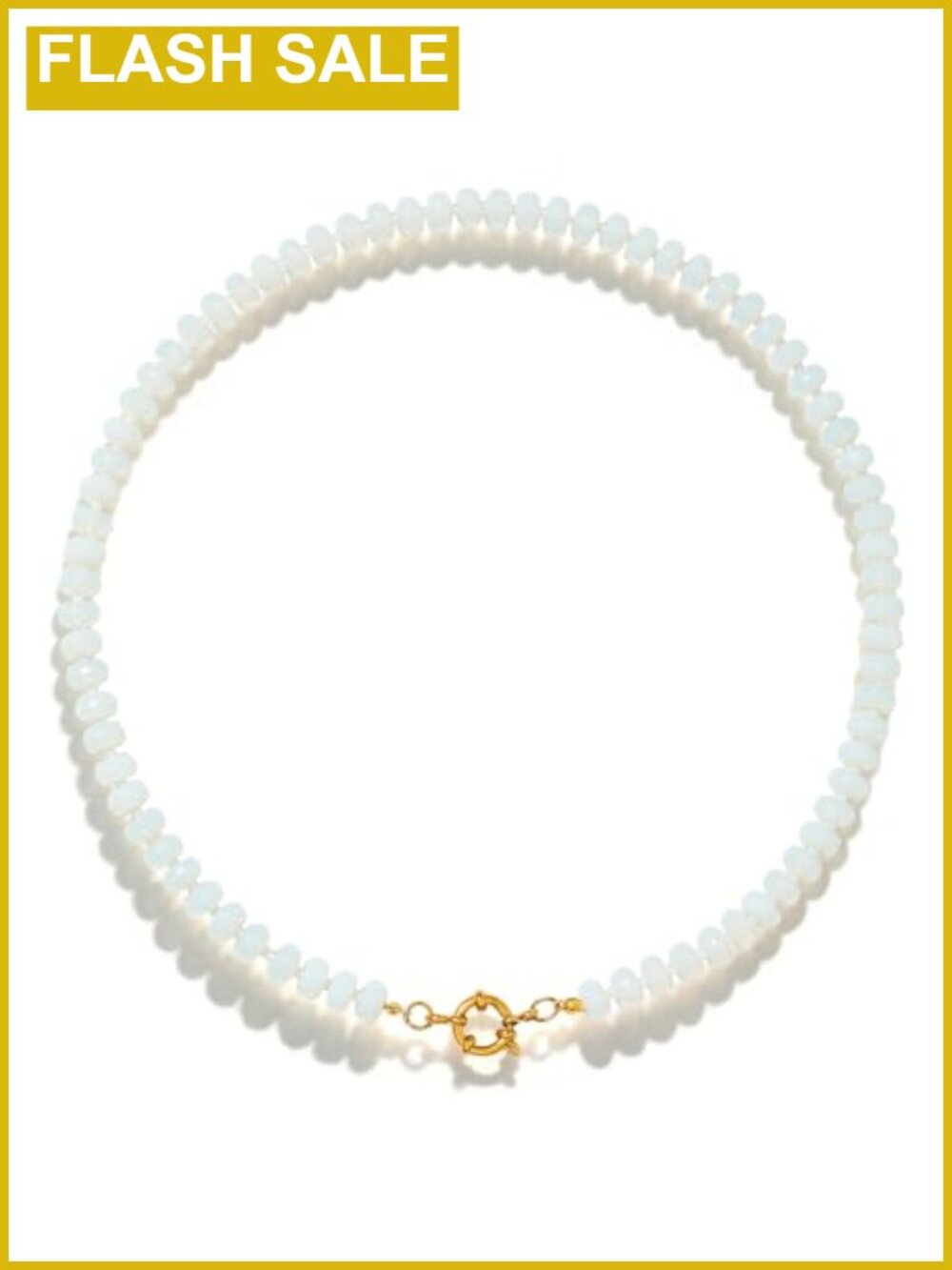 Handmade Natural Stone Beaded Choker Necklace with Stainless Steel Clasp